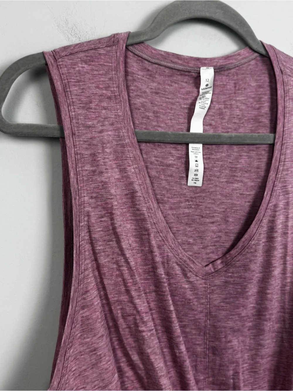 LULULEMON | Mauve Sleeveless Tie-Front V-Neck Tank Top Women’s Size 12